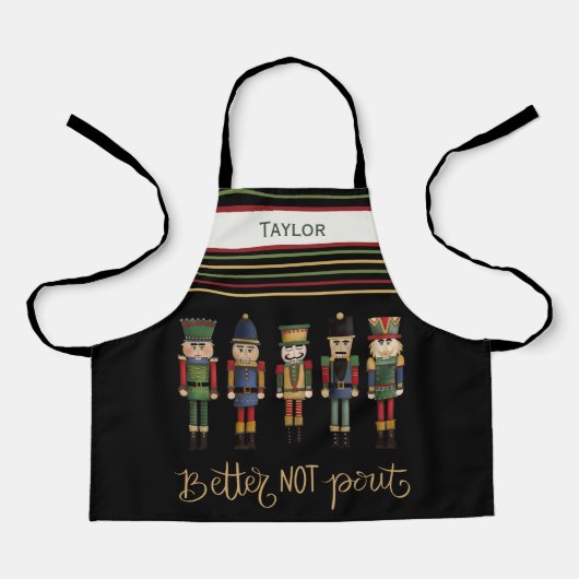 キッズナおもしろいツクラッカー名パーソナライズされたクリスマス エプロン (正面)