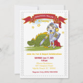 キッズナイトインアーマードラゴンバースデーパーティー 招待状 (正面)