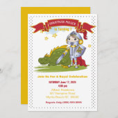 キッズナイトインアーマードラゴンバースデーパーティー 招待状 (正面/裏面)