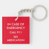 キッズナッツアレルギ警告ーの キーホルダー (裏面)