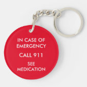 キッズナッツアレルギ警告ーの キーホルダー (裏面)