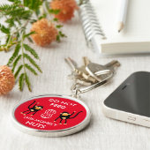 キッズナッツアレルギ警告ーの キーホルダー (側面)