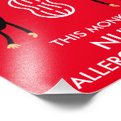 キッズナッツアレルギ警告ーの フォトプリント            (角)