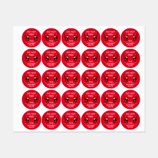 キッズナッツアレルギ警告ーの ラベル (シート)