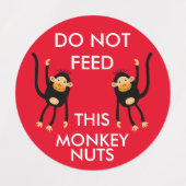 キッズナッツアレルギ警告ーの ラベル (デザイン1)