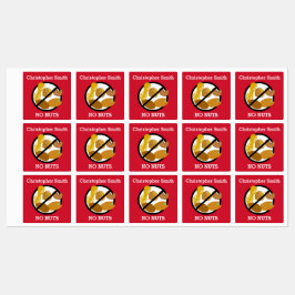 キッズナパーソナライズされたットアレルギー記号ナットなし ラベル