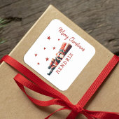 キッズナパーソナライズされたツクラッカークリスマス スクエアシール