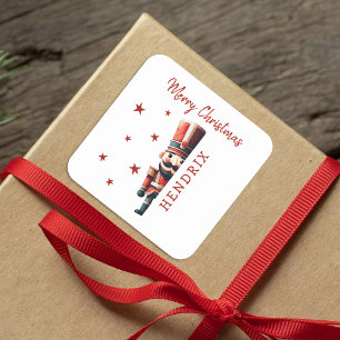 キッズナパーソナライズされたツクラッカークリスマス スクエアシール