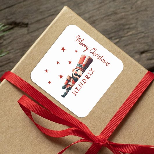 キッズナパーソナライズされたツクラッカークリスマス スクエアシール