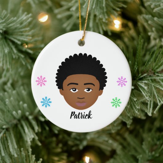 キッズナパーソナライズされたナチュラルヘアセラミックオーナメント セラミックオーナメント (ツリー)
