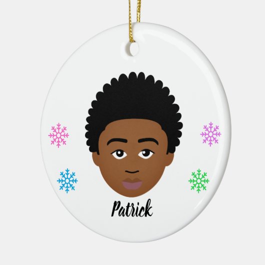 キッズナパーソナライズされたナチュラルヘアセラミックオーナメント セラミックオーナメント (左)