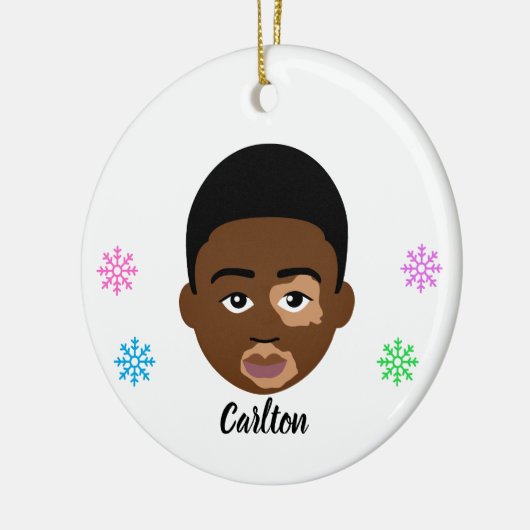 キッズナパーソナライズされたナチュラルヘアセラミックオーナメント セラミックオーナメント (左)