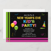 キッズニューイヤーズイブパーティの招待状 招待状 (正面/裏面)