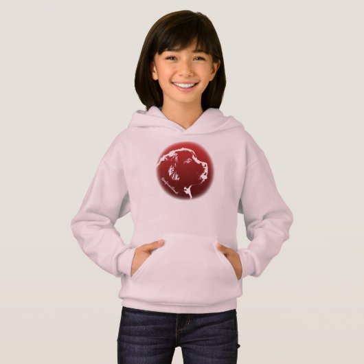 キッズニューファンドランドドッグフード付きスウェットシャツドッグフード付きスウェットシャツカスタマイ (正面フル)