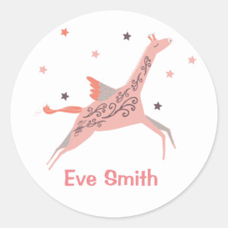 キッズネームのシール ラウンドシール