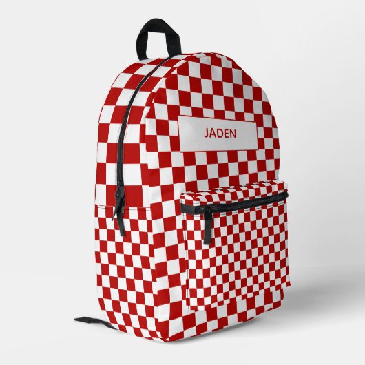 キッズネームバックパックカーレース新学期 プリントバックパック (裏面左端)