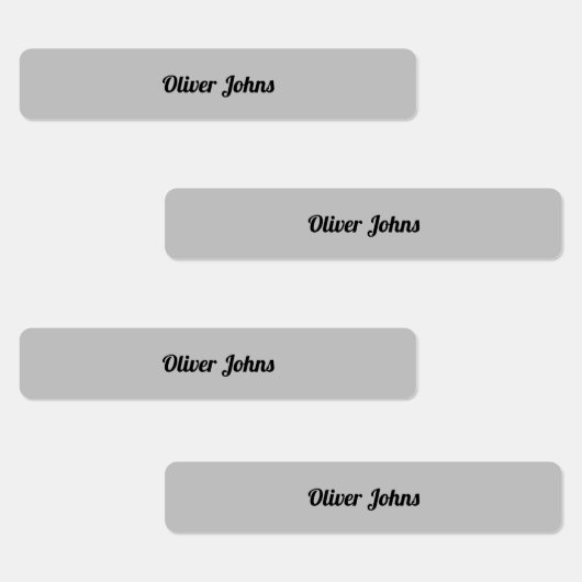 キッズネームラベルスクールグレーブラックカスタム ラベル (グループ)