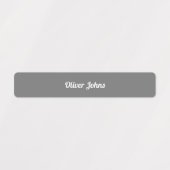 キッズネームラベルスクールグレーブルーカラーコードクール ラベル (デザイン1)