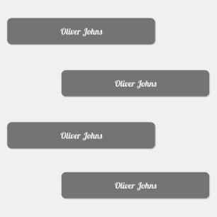 キッズネームラベルスクールグレーホワイト ラベル