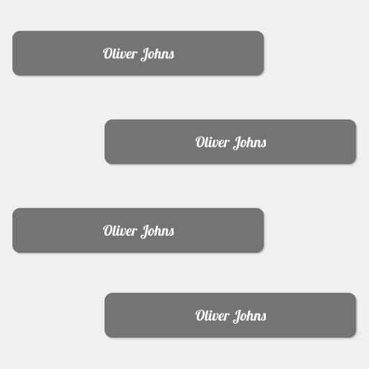 キッズネームラベルスクールグレーホワイト ラベル (グループ)