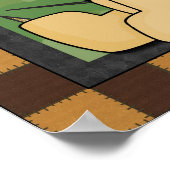 キッズネームルームポスターライオン ポスター (角)