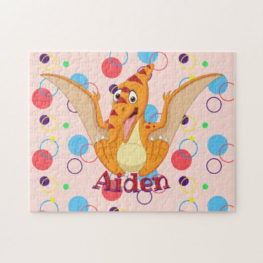 キッズネーム恐竜パズル学の活動 ジグソーパズル (横)