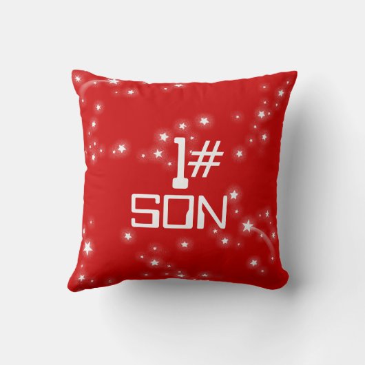 キッズネームrocket宇宙探索器の赤い枕 クッション (裏面)