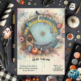 キッズハお洒落ウス幽霊のよく出るパーティーパステル秋おもしろい 招待状