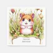 キッズハお洒落ンスター誕生日 スタンダードカクテルナプキン (正面)