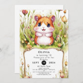 キッズハお洒落ンスター誕生日 招待状 (正面/裏面)