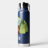 キッズハイキングパーソナライズされたウォーターボトル ウォーターボトル (背面)