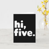 キッズハイファイブバースデーパーティー5歳 カード (黄色い花)