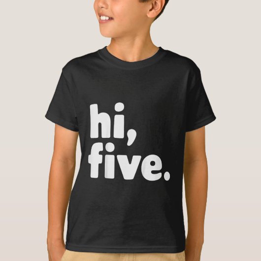キッズハイファイブバースデーパーティー5歳 Tシャツ (正面)