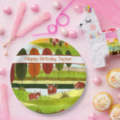 キッズハイランド牛ファームバースデーパーティー ペーパープレート (パーティー)