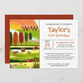 キッズハイランド牛秋ファームバースデーパーティインビタ 招待状 (正面/裏面)