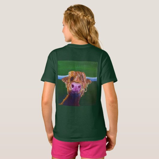 キッズハイラ予測できなンド牛Tシャツ Tシャツ (裏面フル)