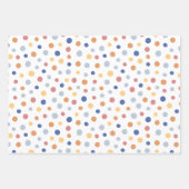 キッズハカラフルッピーレインボーズと水玉模様 ラッピングペーパーシート (正面2)