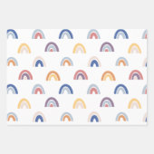 キッズハカラフルッピーレインボーズと水玉模様 ラッピングペーパーシート (正面)