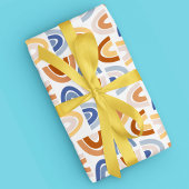 キッズハカラフルッピーレインボーズと水玉模様 ラッピングペーパーシート