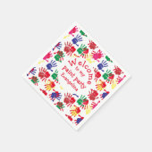 キッズハカラフルンドプリントパーティー紙 スタンダードカクテルナプキン
