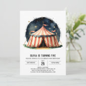 キッズハッピーお祝いサーカス誕生日 招待状 (スタンド正面)