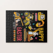 キッズハッピーイースター建築クレーントラックボーイズ ジグソーパズル (横)