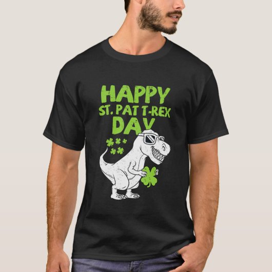 キッズハッピーセントパットトレックスデイビノダースSt patricksダ Tシャツ (正面)