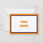 キッズハッピーハローウィンかわいい漫画モンスター ノートカード (裏面)