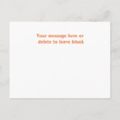 キッズハッピーハローウィンオレンジブラックポストカード ポストカード (裏面)