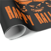 キッズハッピーハローウィンスケルトンキャットレトロサンセット ラッピングペーパー (ロールコーナー)