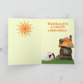 キッズハッピーバースデーギニアピグマッシュルームハウス カード (内部)