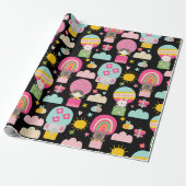 キッズハッピーバースデーパステルカラーズキュートな動物 ラッピングペーパー (アンロールド)
