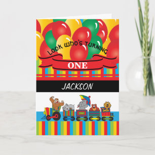 キッズハッピーバースデー  サーカスおもしろい カード