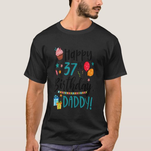 キッズハッピー37th誕生日ダディーデイソンドーターB Tシャツ (正面)